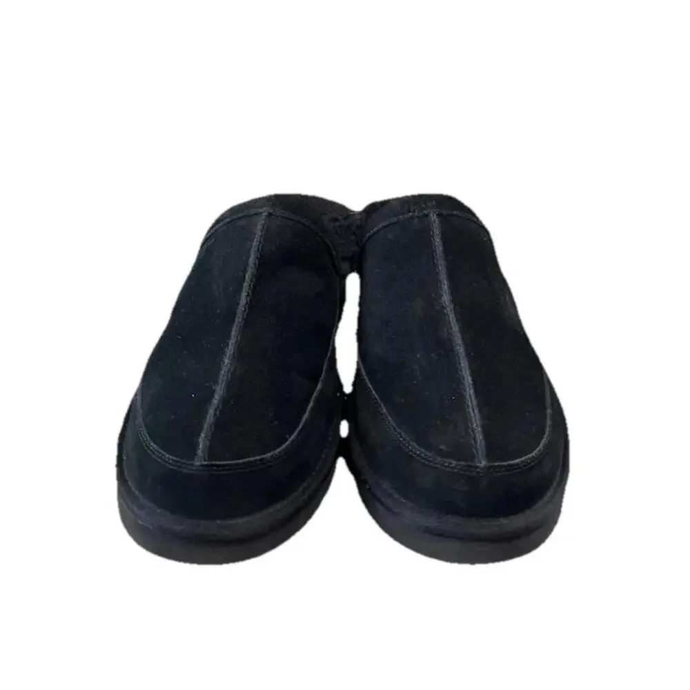Koolaburra by UGG Men’s Slippers Bordon Black Suede‎ Shearling Lined Sz 13 Comfy